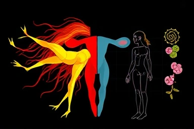 Visual contrast of menstrual cycle phases for diet planning.