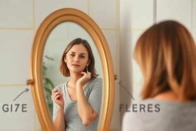 Woman embracing post-weight loss confidence and self-acceptance.