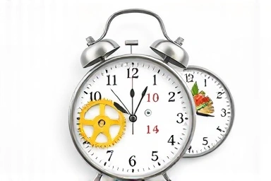 Symbolic representation of biological clock and metabolism from regular eating.