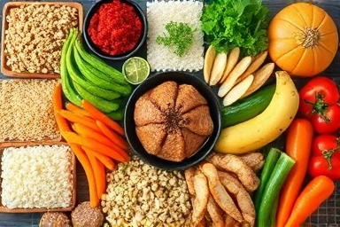 Balanced Korean meal spread symbolizing healthy eating.