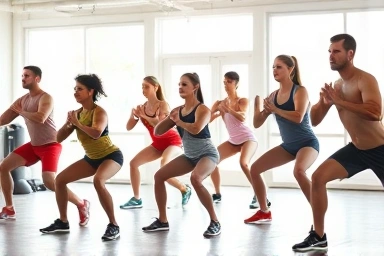 People doing strength training exercises for weight loss and toning.