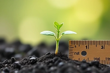 Symbolic image of plant growth representing student height development.