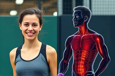 Post-tennis glow, representing calorie burn and muscle toning.