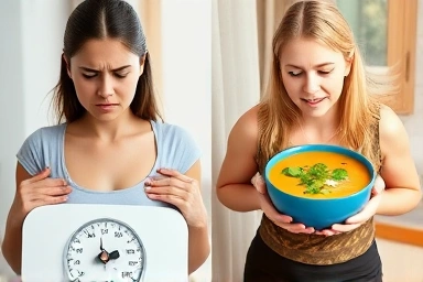 Weight loss journey: frustration to success with healthy soup.