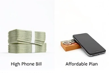 Comparing high phone bills to affordable plan savings