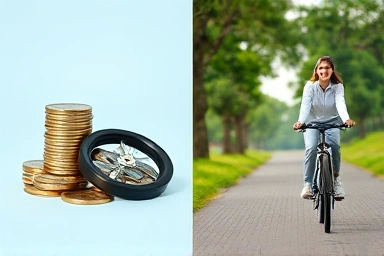 Symbol of saving money and gaining confidence through self-repair.