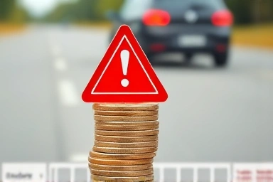 Accumulating fines for uninsured car, financial penalty warning