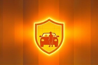 Car insurance as a safety net, legal protection symbol