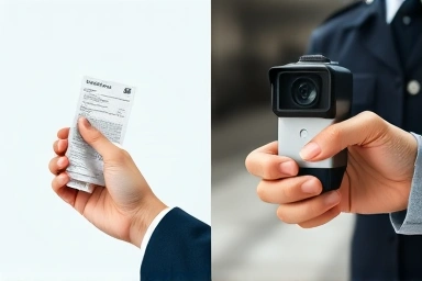 Police issuing fine vs. camera issuing penalty