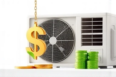Air conditioner high cost vs efficient usage savings metaphor