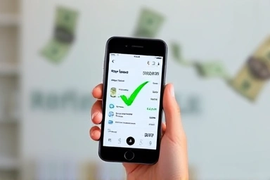 Mobile bill refund, successful payment, financial clarity