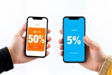 Mobile phone discounts: upfront vs. monthly savings comparison.