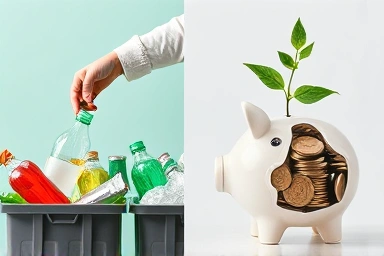 Connecting recycling actions to financial rewards and environmental growth.