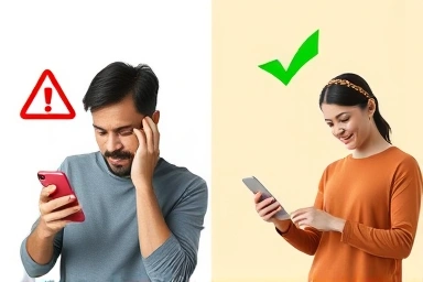 Anxious vs. calm smartphone user, data safety comparison