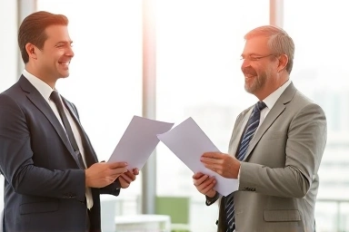Tax advisor helping business owner find tax saving opportunities.