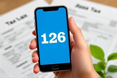 Smartphone showing '126' for tax help.