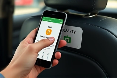 Activating taxi safety service via NFC tag with smartphone
