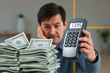 Frustrated person finding relief for telecom fee complaints