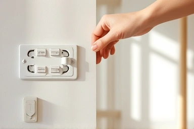 Hand unplugging electrical device to save energy