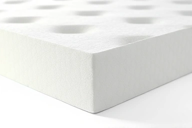 Detailed view of breathable memory foam mattress material.
