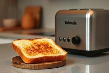 Balmuda toaster with perfectly toasted bread