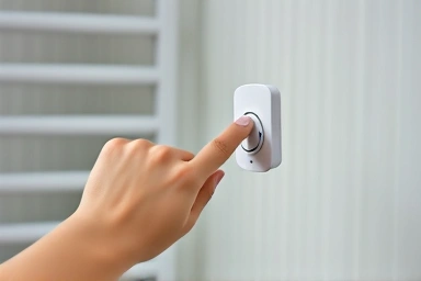 Easy-to-use remote control for a bathroom heater.