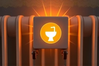 Radiator as a shield against bathroom humidity and mold