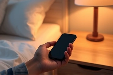 Disconnecting from electronics for better sleep.