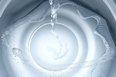 Clean rinse cycle in washing machine with natural ingredients.