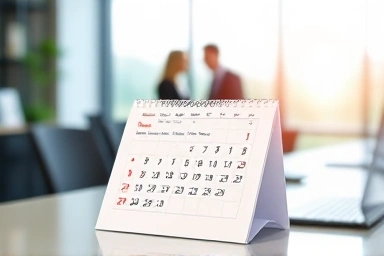 Desk calendar as a 365-day marketing partner on an office desk.
