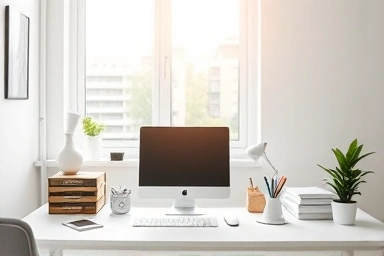 Organized desk symbolizing focus and productivity