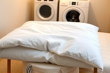 Clean duvet cover ready for use