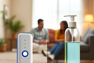 Modern electric mosquito repellent devices in a family living room.