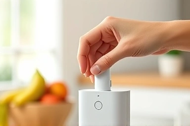 Hand refilling a safe, easy-to-use electric mosquito repellent.