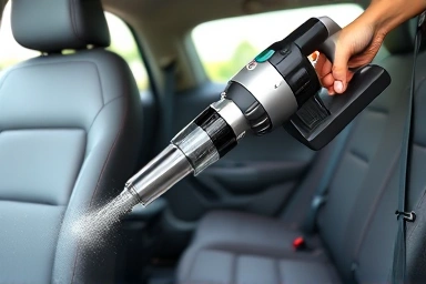 Handheld vacuum cleaning car seat crevice dust