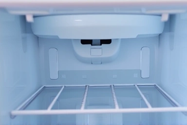 Refrigerator ice maker compartment requiring diligent maintenance.