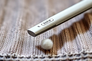 Modern lint remover revitalizing a cozy knit sweater.