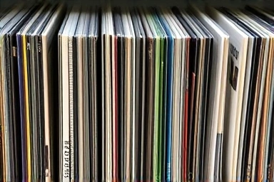 Pristine, well-organized vinyl record collection