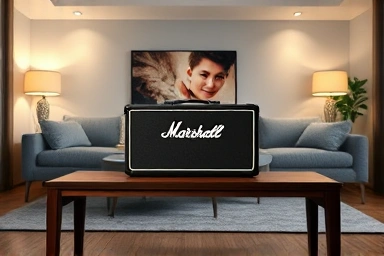 Marshall Stanmore 4 speaker in a modern living room.
