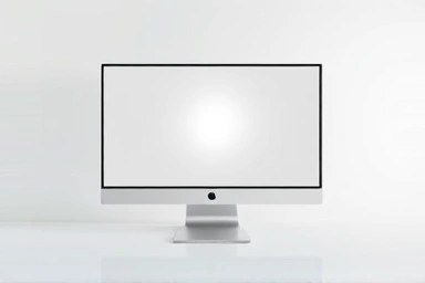 Symbol of clean monitor screen and enhanced focus