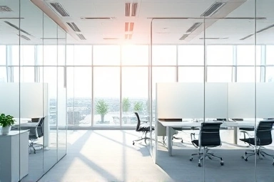 Modern office with functional and aesthetic partitions