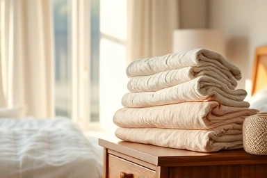 Luxurious pajamas made from natural fabrics.