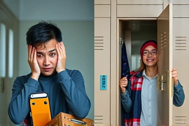 Stress-free personal item storage with a secure locker.