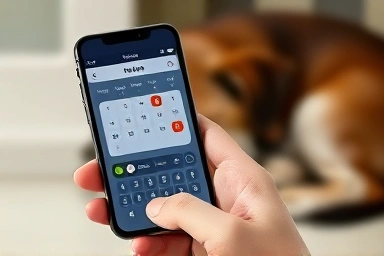 Using smartphone app to control pet's automatic feeder.