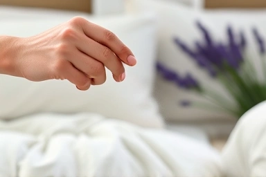Hand misting pillow with natural, calming room spray.