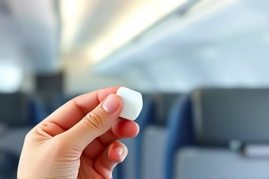 Easy-to-use solid toothpaste tablet for travel.