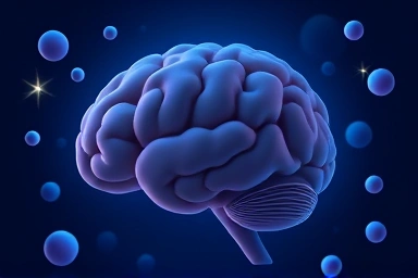 Brain waves and melatonin symbolism for peaceful sleep