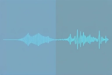 Sound wave comparison of quiet vs noisy air conditioners.