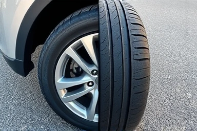 Tire pressure comparison: inflated vs. deflated
