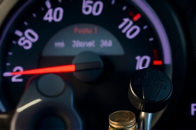 Car fuel gauge, saving money on fuel, smart driving habits